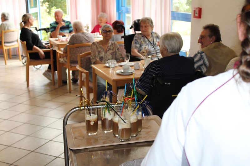 Eiskaffee auf einem Wagen